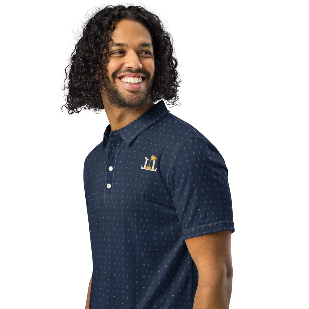 Even the Smallest Putt Pattern Polo, Left sleeve