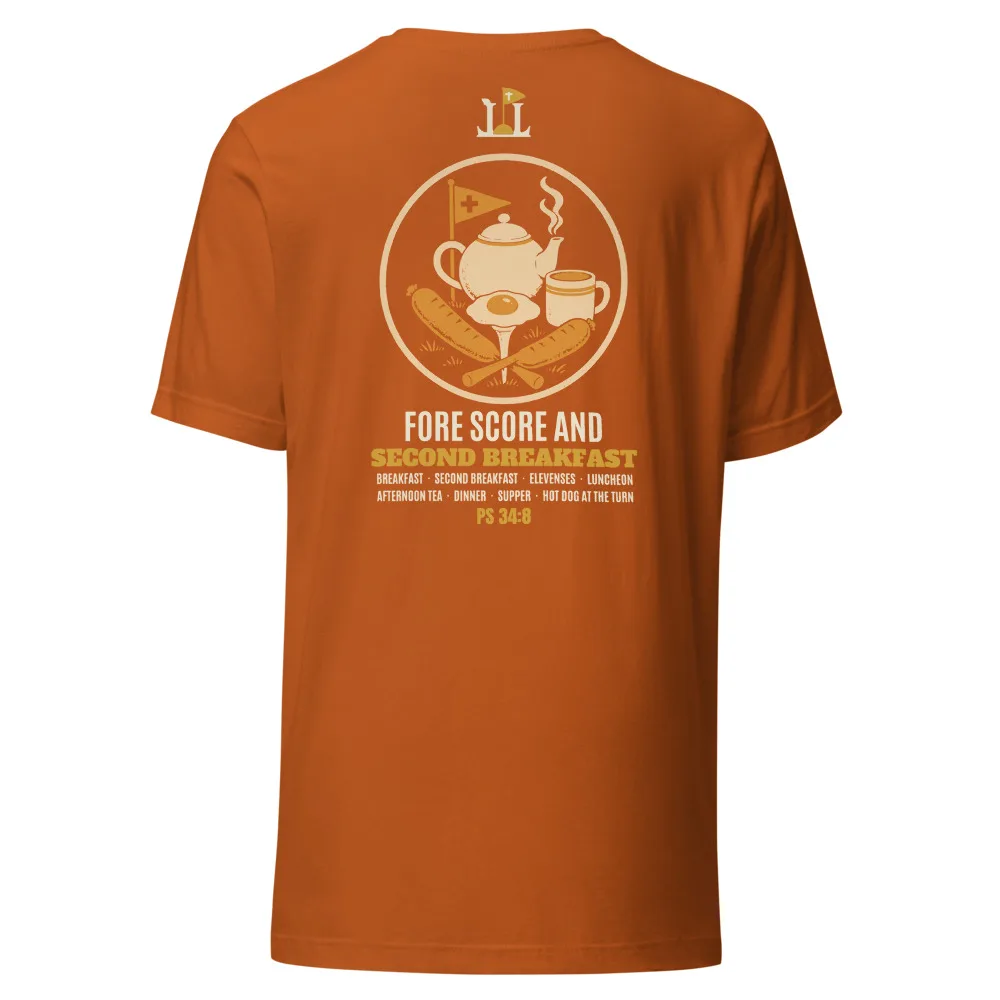 Fore Score and Second Breakfast Tee, Back