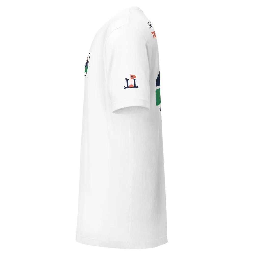 Last Seen Heading for the Dark Lands Tee in White, Left sleeve