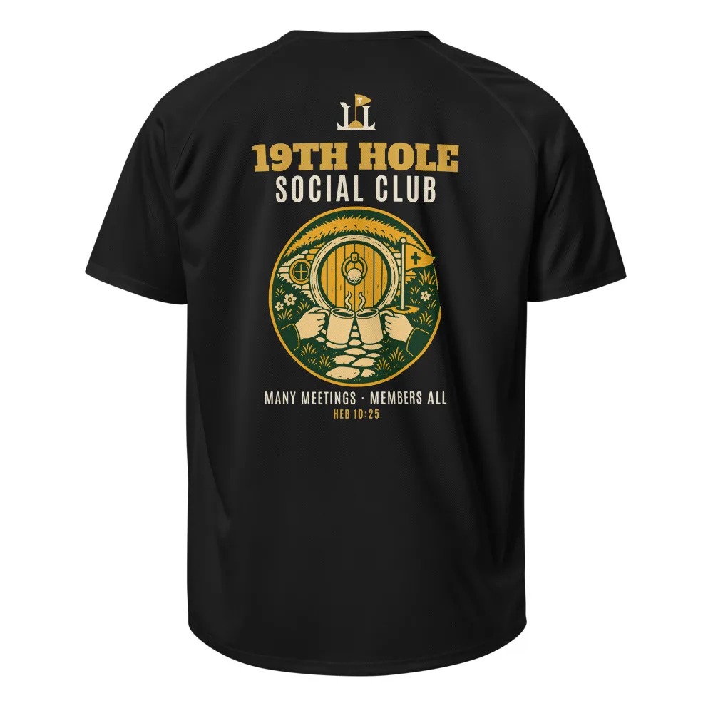 Many Meetings at the 19th Hole Mesh Tee from Links & Light