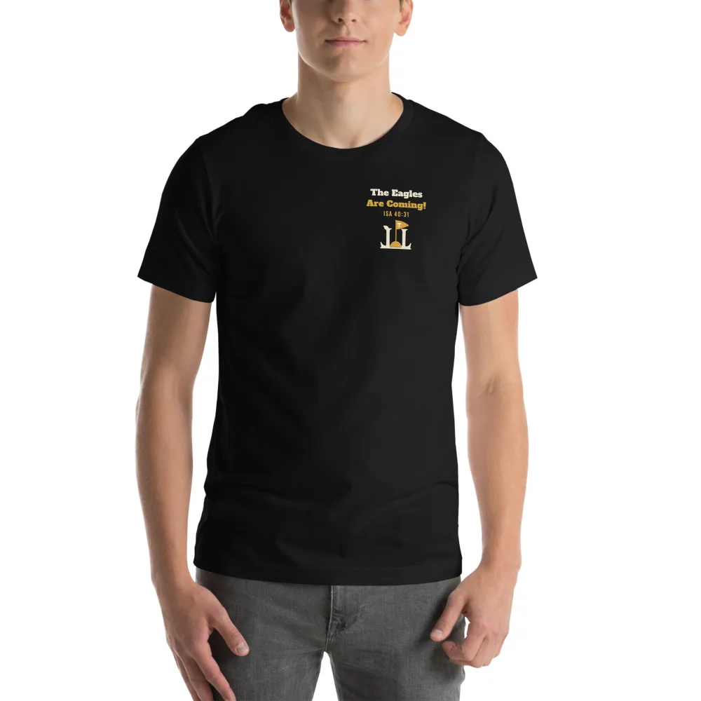 The Eagles Are Coming Swing Tee, On model (men's)