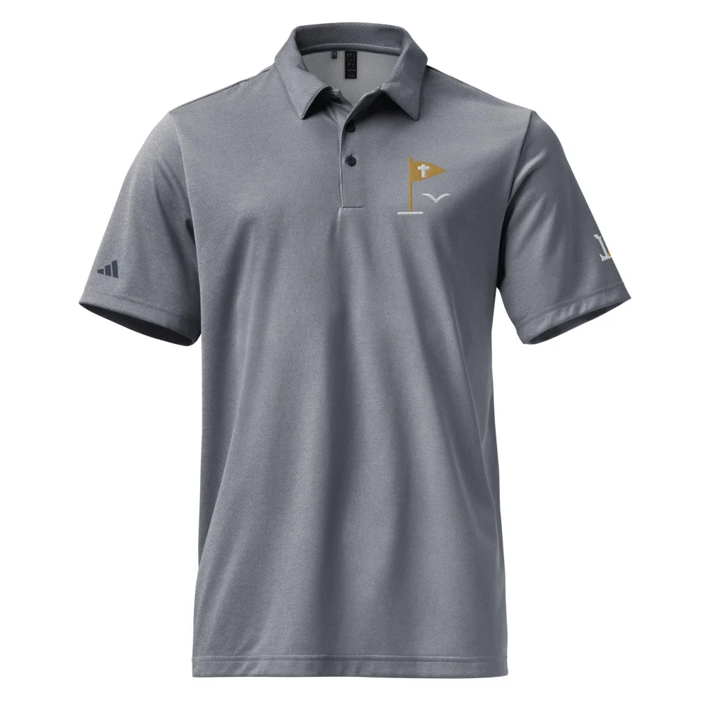 The Long-Expected Birdie Polo, performance polo in Collegiate Navy Melange
