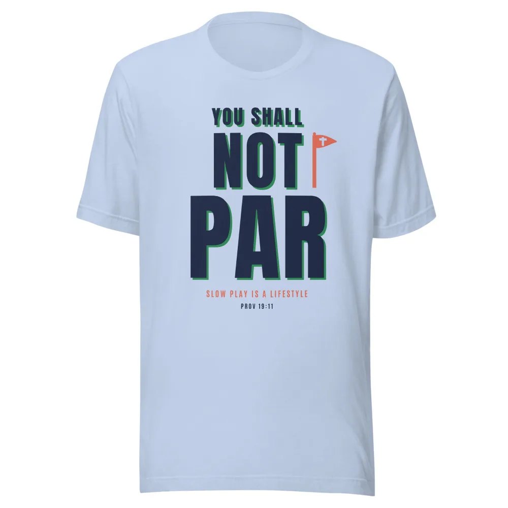 You Shall Not Par Tee in Sky Blue from Links & Light