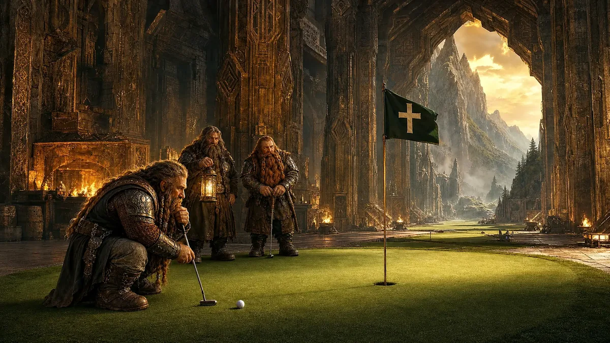The Forge-Fast Greens framed on a wall, printable golf wall art